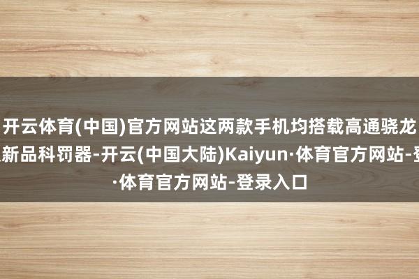 开云体育(中国)官方网站这两款手机均搭载高通骁龙8至尊版新品科罚器-开云(中国大陆)Kaiyun·体育官方网站-登录入口