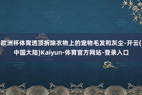 欧洲杯体育透顶拆除衣物上的宠物毛发和灰尘-开云(中国大陆)Kaiyun·体育官方网站-登录入口