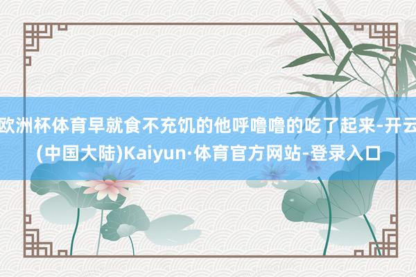 欧洲杯体育早就食不充饥的他呼噜噜的吃了起来-开云(中国大陆)Kaiyun·体育官方网站-登录入口