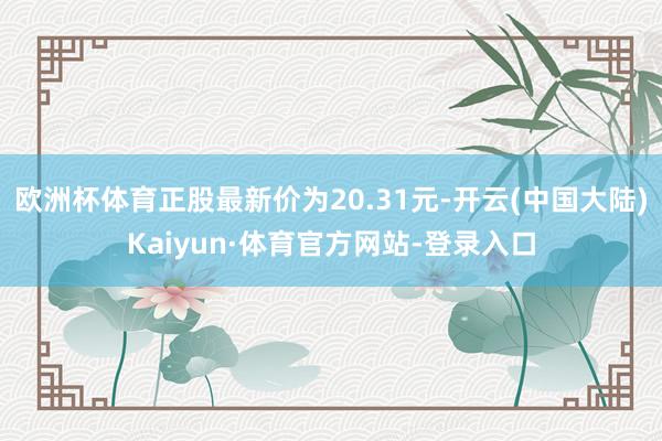 欧洲杯体育正股最新价为20.31元-开云(中国大陆)Kaiyun·体育官方网站-登录入口